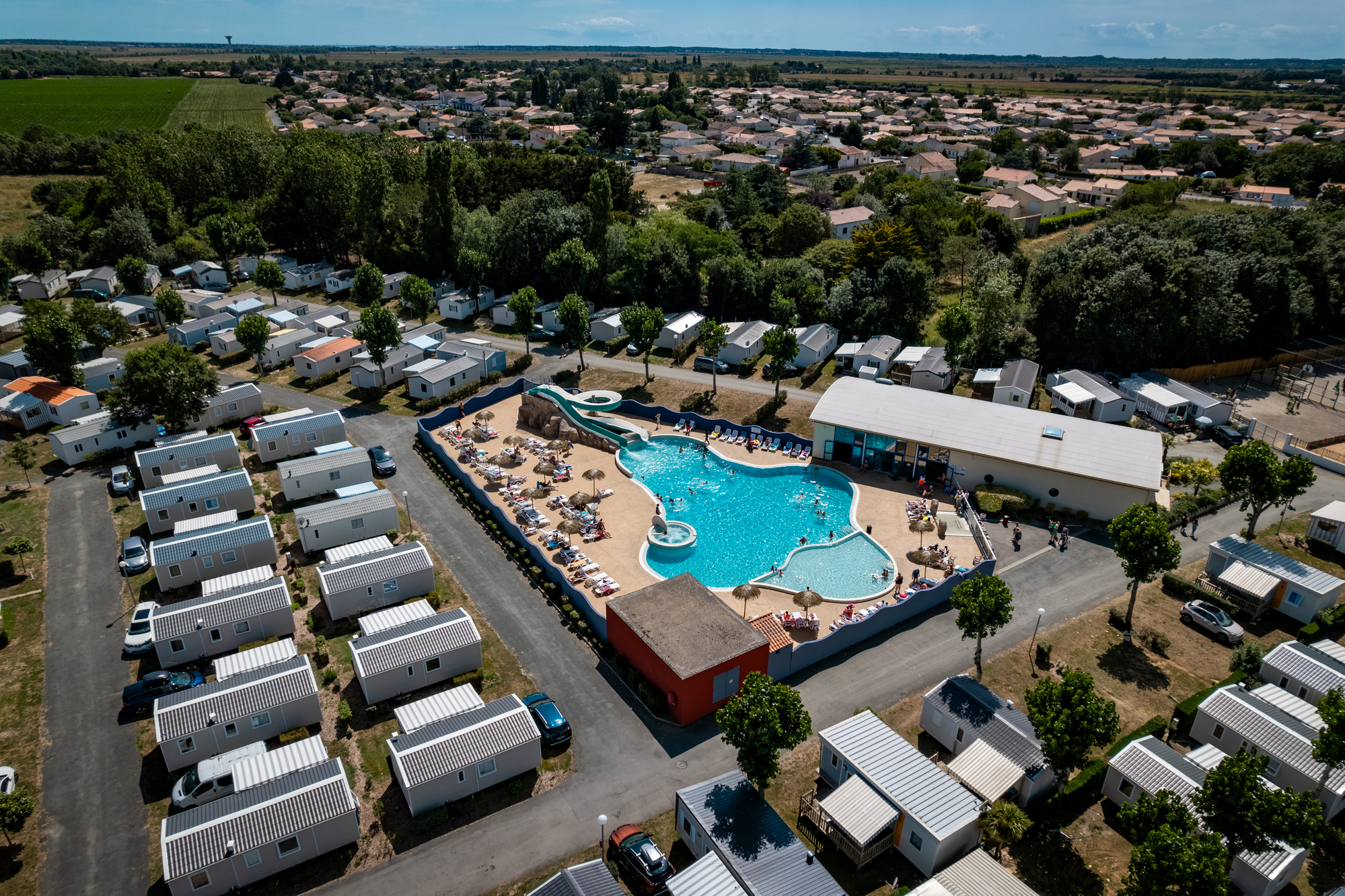 vue aerienne camping atlantique maeva